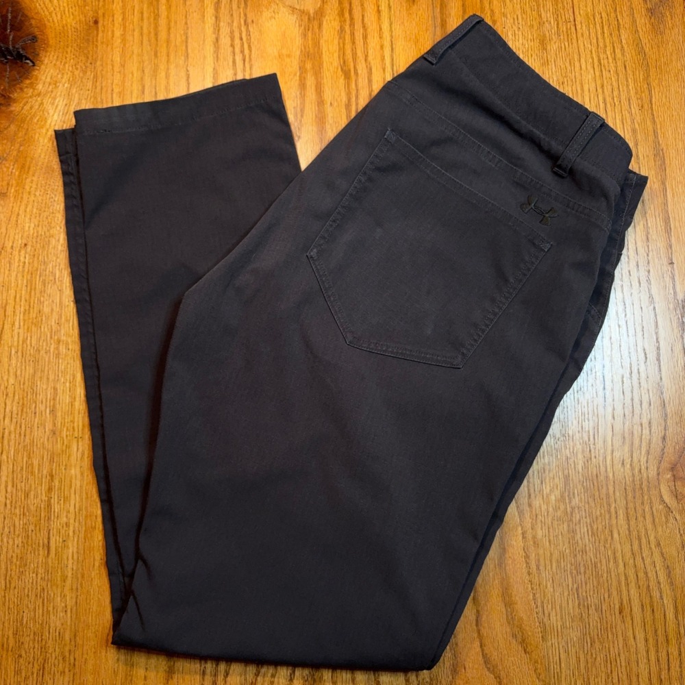 Under Armour Storm Tactical Pants Mens 40x34 Black Cargo Rip Stop Military Work